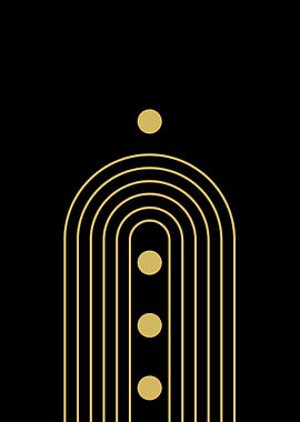 Gold Arch Abstract Art