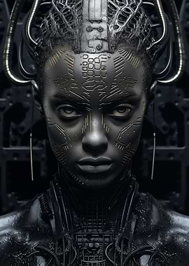 Cybernetic Woman Portrait