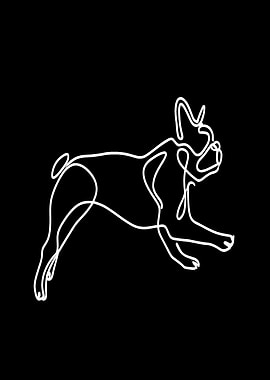 French Bulldog Line Art