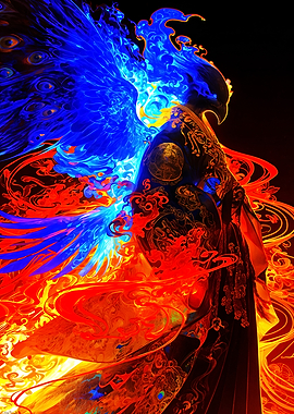 Tengu Phoenix in Flames