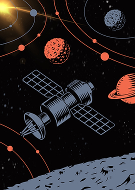 Space Satellite Illustration