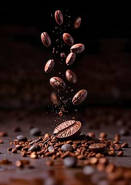 Coffee Bean Falling