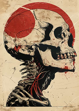 Skull with Red Circle
