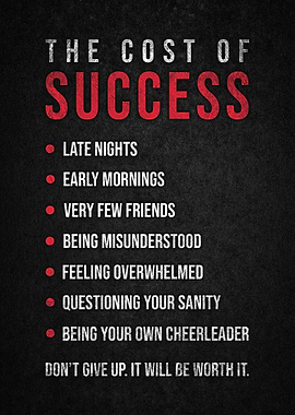The Cost of Success Quote