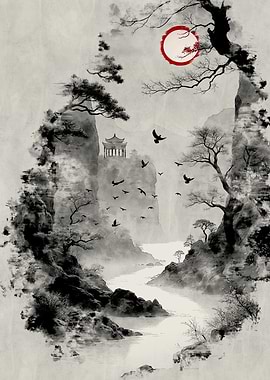 Japanese Mountain Landscape