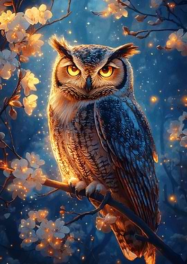 Owl in Moonlight