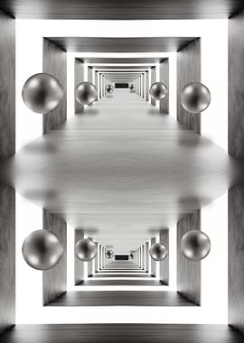 Metallic Sphere Corridor