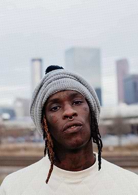 Young Thug in Grey Beanie