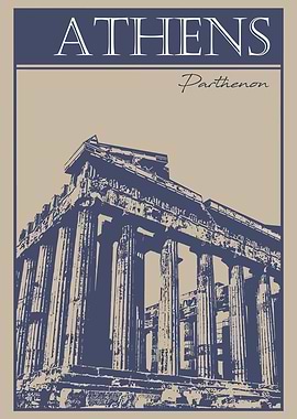 Athens Parthenon Illustration