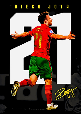 Diego Jota National Soccer Poster