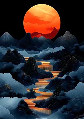 Sunset Mountain Landscape