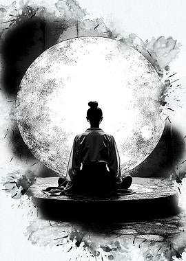 Zen Meditation Moon