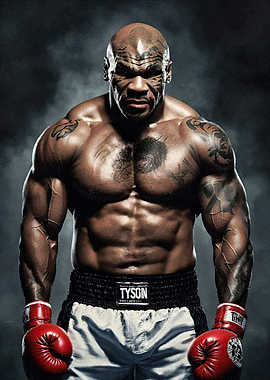 Mike Tyson Boxing Portrait