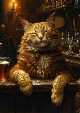 Cat at the Bar