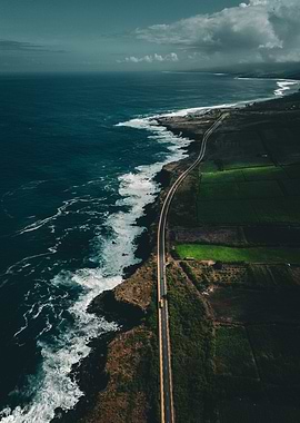 Coastal Road Aerial View