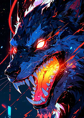 Fierce Wolf Digital Art