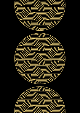 Gold Geometric Circles