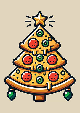 Pizza Christmas Tree