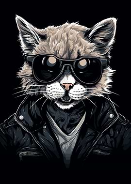 Cool Cat with Sunglasses