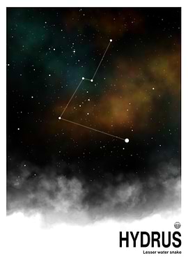Hydrus Constellation Print