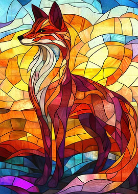 Stained Glass Fox