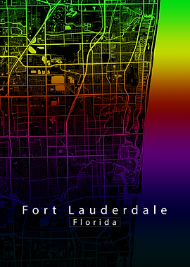 Fort Lauderdale Florida City Map