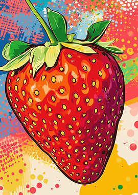 Pop Art Strawberry