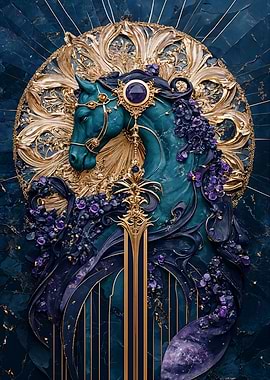 Ornate Horse & Sword