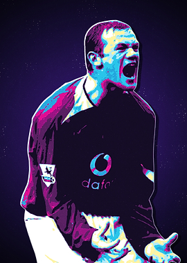 Rooney Football Art