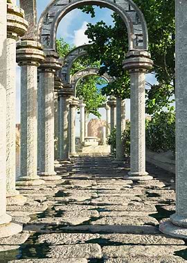 Stone Archway Pathway