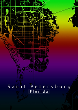 St. Petersburg Florida City Map