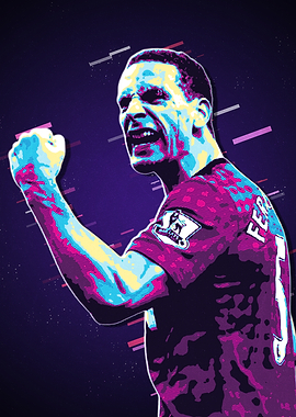 Football Player in Retro Style