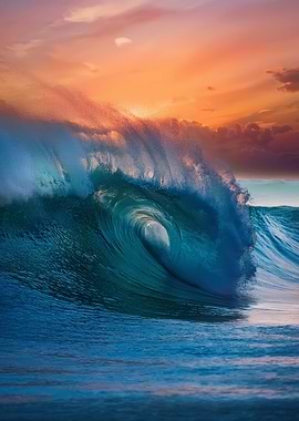 Ocean Wave Sunset