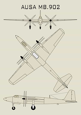 AUSA MB.902 Airplane Diagram