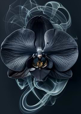 Black Orchid with Smoke