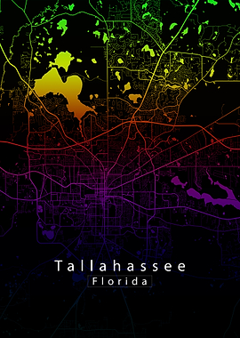 Tallahassee Florida City Map