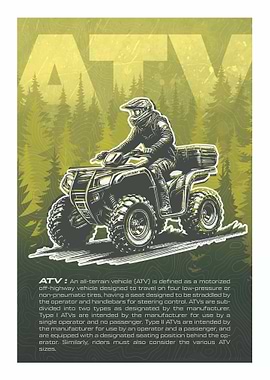 All-Terrain Vehicle ATV Definition Poster - ATV Rider