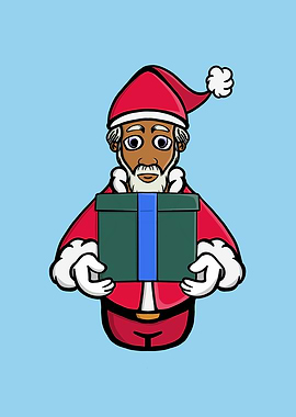 Santa Claus with Gift