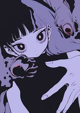 Anime Girl with Monster Hand