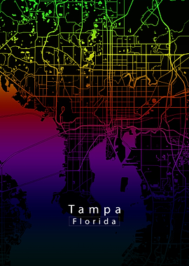Tampa Florida City Map
