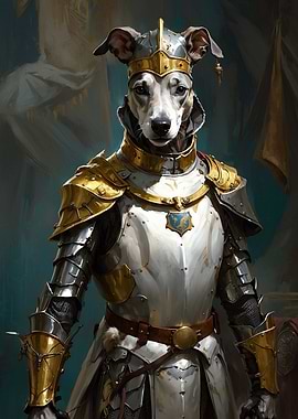 Renaissance Knight: Gallant Greyhound in Armor