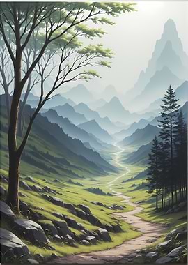 Mountain Valley Landscape