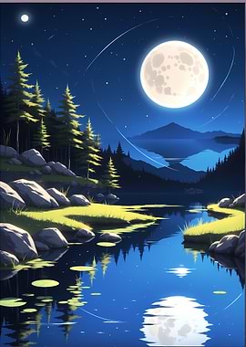 Moonlit Lake