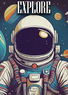 Astronaut in Space Explore