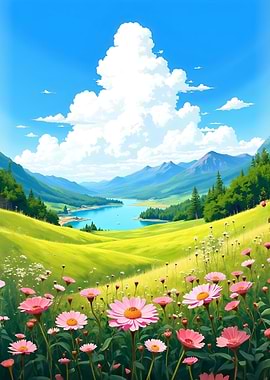 Mountain Lake Landscape