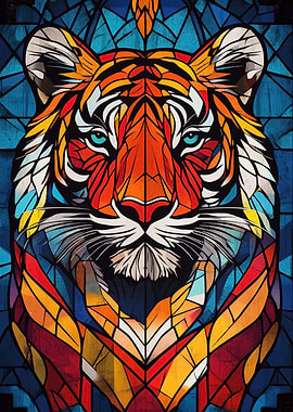 Tiger Stained Glass