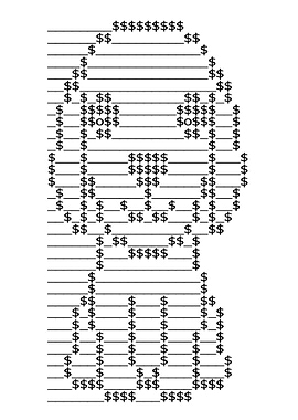 Dog Text Art Dollar Sign Art