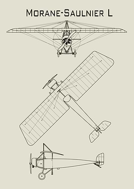 Morane-Saulnier L Airplane Blueprint