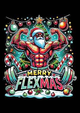 Merry Flexmas - Muscular Santa Christmas Gym