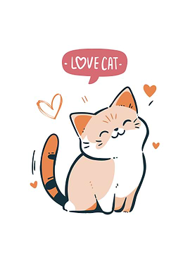 Cute Cartoon Cat